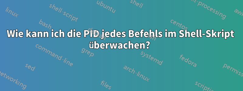 Wie kann ich die PID jedes Befehls im Shell-Skript überwachen? 