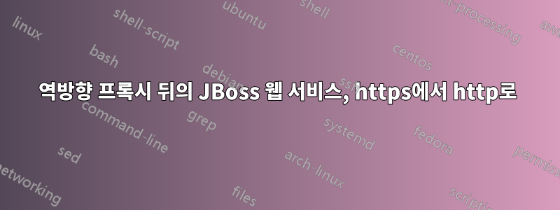 역방향 프록시 뒤의 JBoss 웹 서비스, https에서 http로