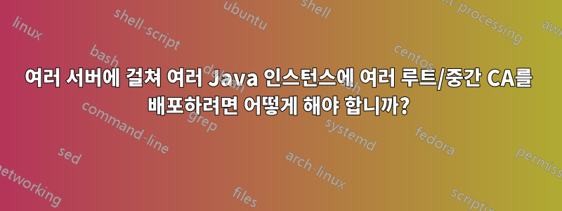 여러 서버에 걸쳐 여러 Java 인스턴스에 여러 루트/중간 CA를 배포하려면 어떻게 해야 합니까?