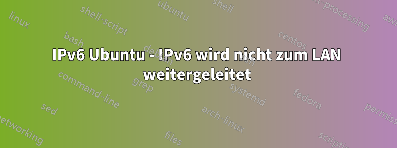 IPv6 Ubuntu - IPv6 wird nicht zum LAN weitergeleitet