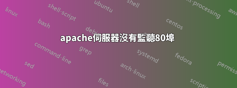 apache伺服器沒有監聽80埠