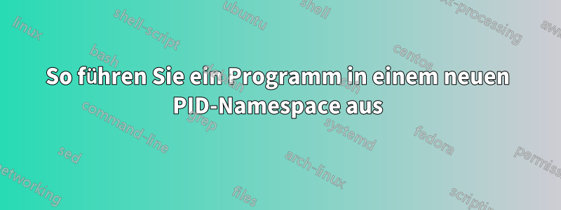 So führen Sie ein Programm in einem neuen PID-Namespace aus