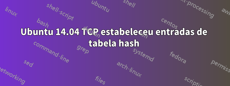 Ubuntu 14.04 TCP estabeleceu entradas de tabela hash