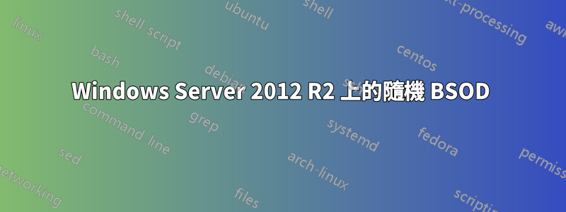 Windows Server 2012 R2 上的隨機 BSOD