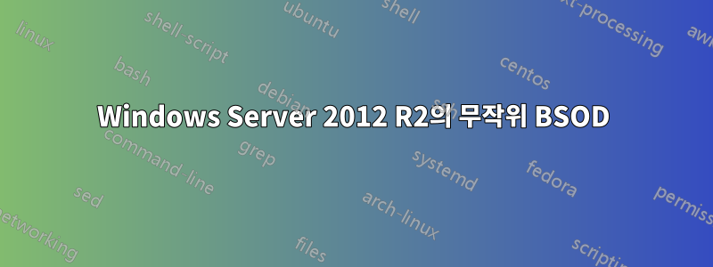 Windows Server 2012 R2의 무작위 BSOD