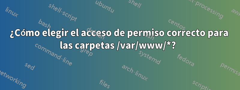 ¿Cómo elegir el acceso de permiso correcto para las carpetas /var/www/*? 