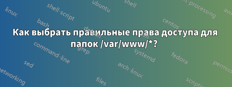 Как выбрать правильные права доступа для папок /var/www/*? 