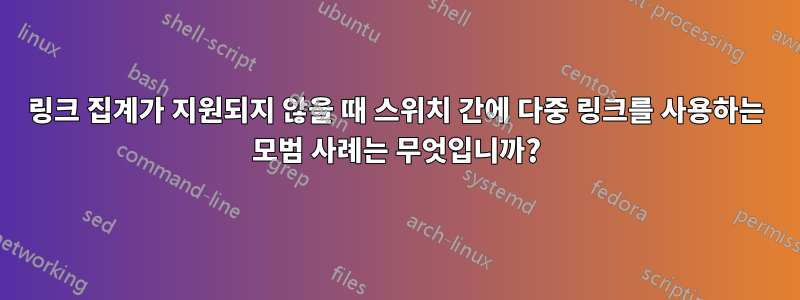 링크 집계가 지원되지 않을 때 스위치 간에 다중 링크를 사용하는 모범 사례는 무엇입니까?