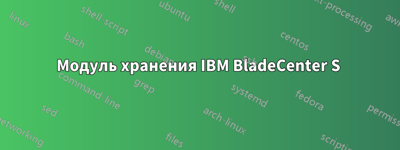 Модуль хранения IBM BladeCenter S