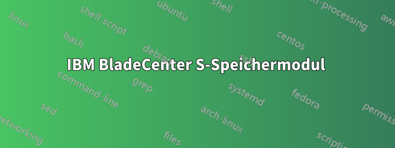 IBM BladeCenter S-Speichermodul