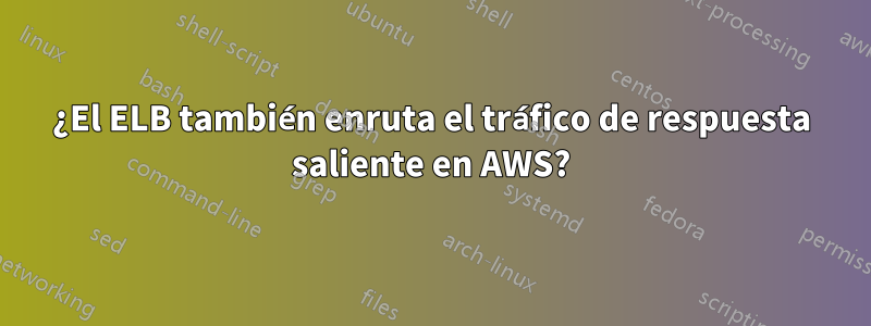 ¿El ELB también enruta el tráfico de respuesta saliente en AWS?