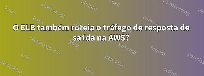 O ELB também roteia o tráfego de resposta de saída na AWS?