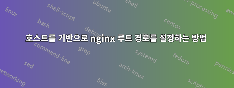 호스트를 기반으로 nginx 루트 경로를 설정하는 방법