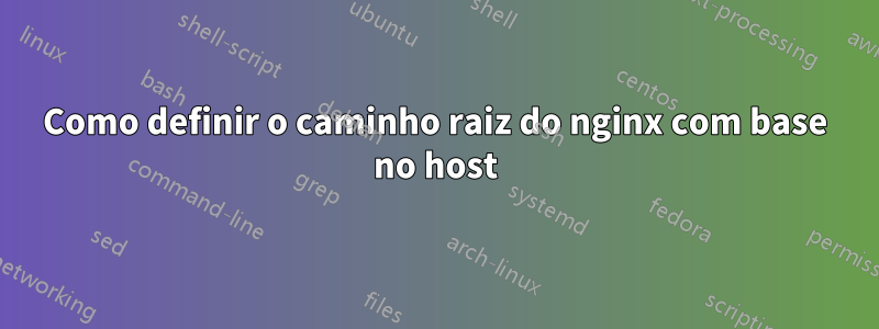 Como definir o caminho raiz do nginx com base no host