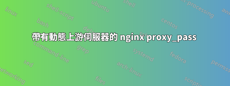 帶有動態上游伺服器的 nginx proxy_pass