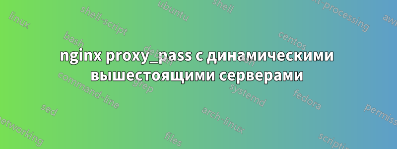 nginx proxy_pass с динамическими вышестоящими серверами