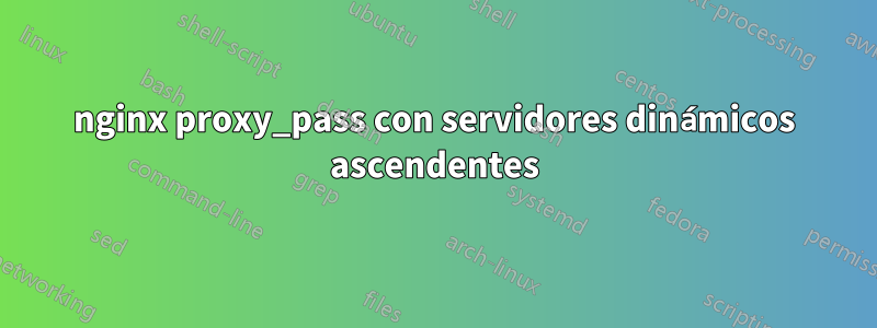 nginx proxy_pass con servidores dinámicos ascendentes