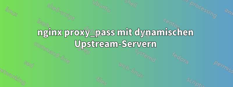 nginx proxy_pass mit dynamischen Upstream-Servern