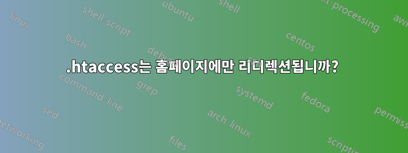 .htaccess는 홈페이지에만 리디렉션됩니까?