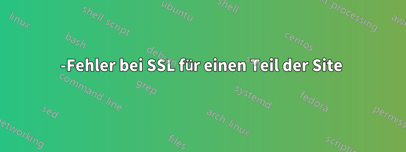 404-Fehler bei SSL für einen Teil der Site