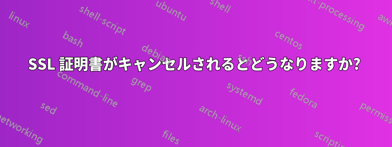 SSL 証明書がキ​​ャンセルされるとどうなりますか?