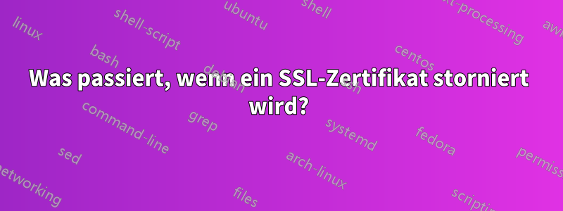 Was passiert, wenn ein SSL-Zertifikat storniert wird?