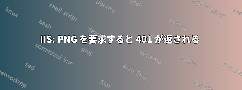 IIS: PNG を要求すると 401 が返される