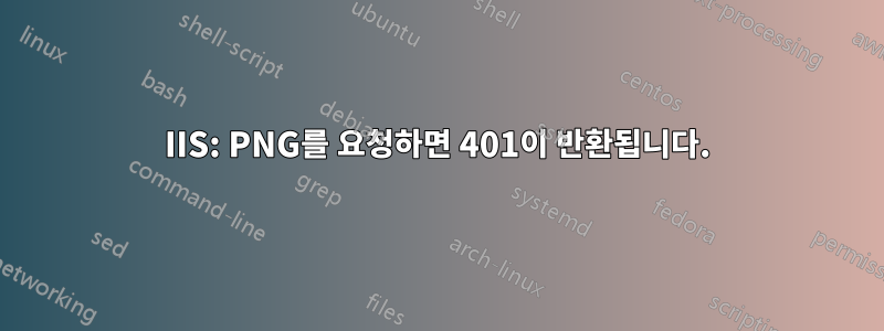 IIS: PNG를 요청하면 401이 반환됩니다.