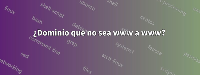 ¿Dominio que no sea www a www?