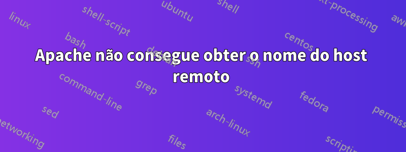 Apache não consegue obter o nome do host remoto