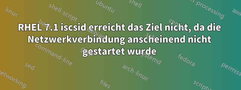 RHEL 7.1 iscsid erreicht das Ziel nicht, da die Netzwerkverbindung anscheinend nicht gestartet wurde