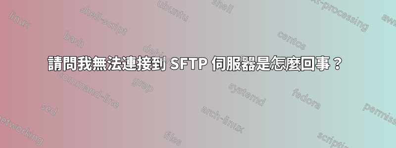 請問我無法連接到 SFTP 伺服器是怎麼回事？