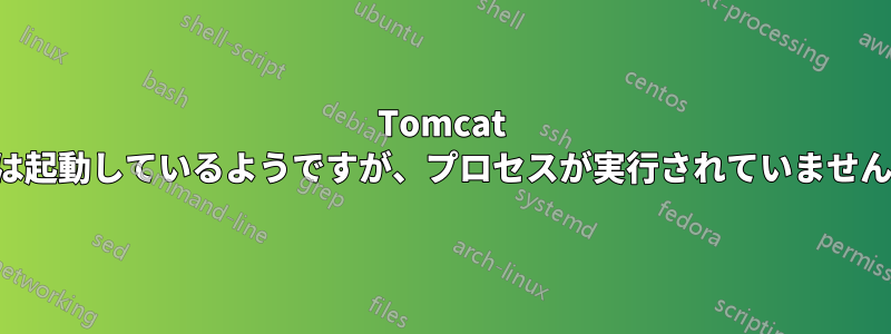 Tomcat は起動しているようですが、プロセスが実行されていません