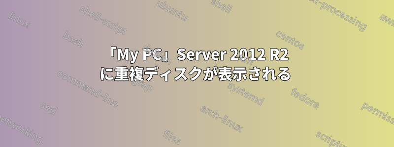 「My PC」Server 2012 R2 に重複ディスクが表示される