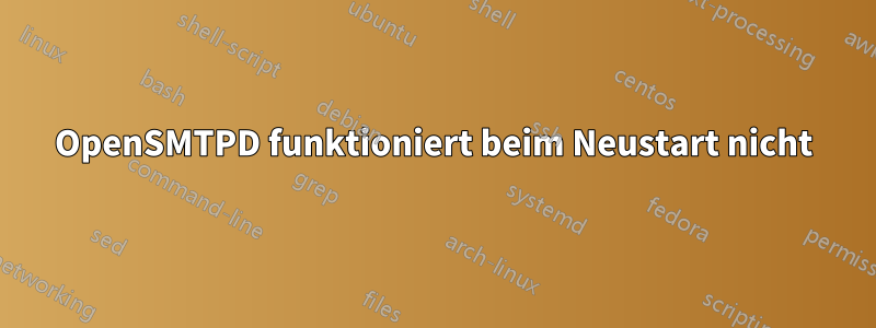 OpenSMTPD funktioniert beim Neustart nicht