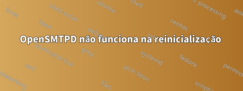 OpenSMTPD não funciona na reinicialização