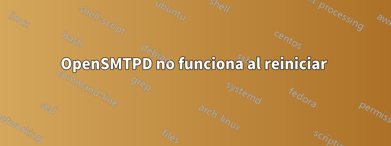 OpenSMTPD no funciona al reiniciar