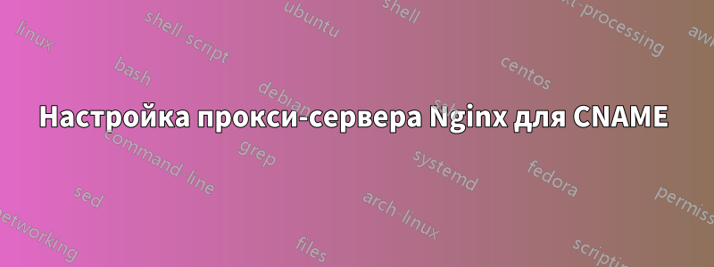Настройка прокси-сервера Nginx для CNAME