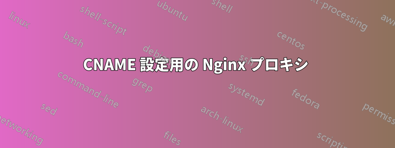 CNAME 設定用の Nginx プロキシ