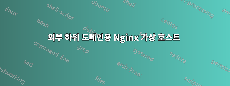 외부 하위 도메인용 Nginx 가상 호스트