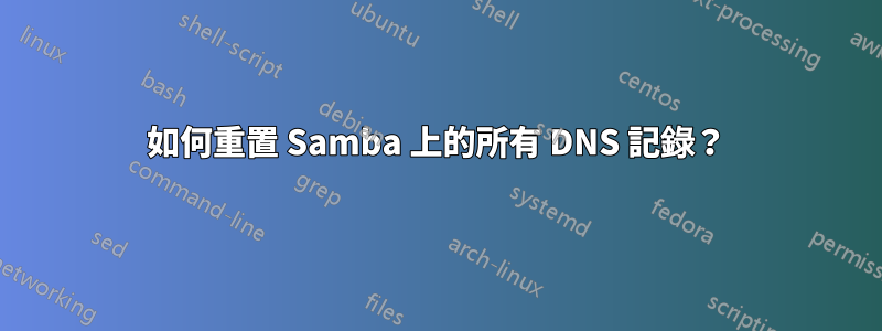 如何重置 Samba 上的所有 DNS 記錄?