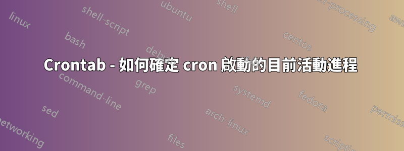 Crontab - 如何確定 cron 啟動的目前活動進程