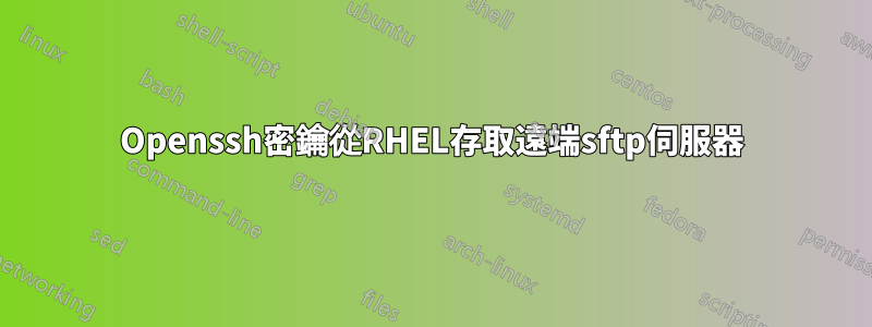 Openssh密鑰從RHEL存取遠端sftp伺服器