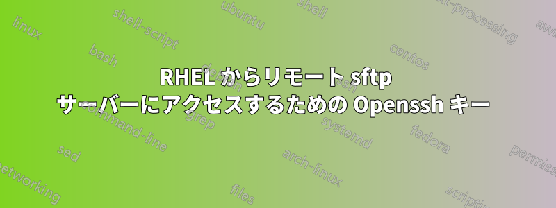 RHEL からリモート sftp サーバーにアクセスするための Openssh キー