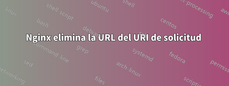 Nginx elimina la URL del URI de solicitud