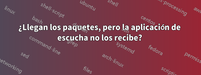 ¿Llegan los paquetes, pero la aplicación de escucha no los recibe?