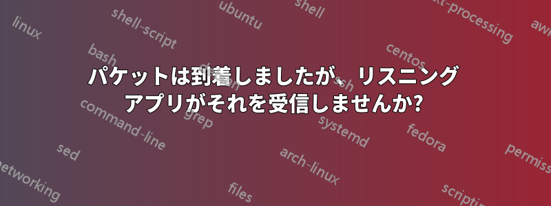 パケットは到着しましたが、リスニング アプリがそれを受信しませんか?