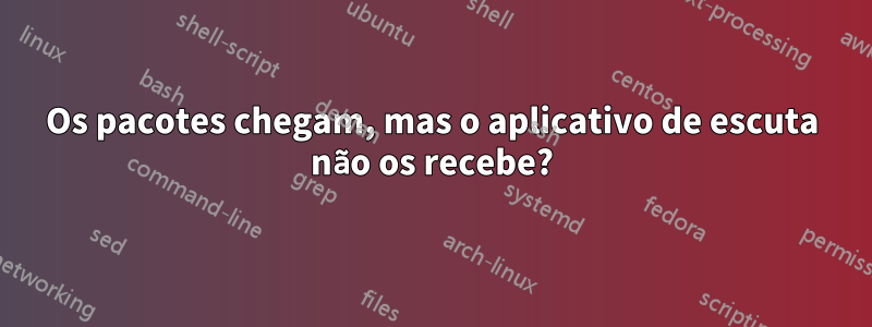 Os pacotes chegam, mas o aplicativo de escuta não os recebe?