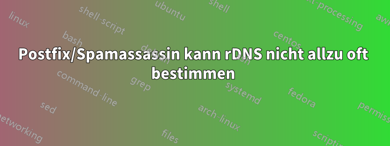Postfix/Spamassassin kann rDNS nicht allzu oft bestimmen