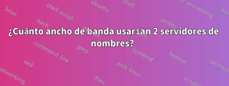 ¿Cuánto ancho de banda usarían 2 servidores de nombres? 